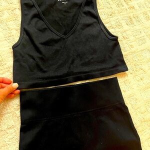 🔥2/$24 Aeropostale Black Stretch Leggings & Top 🔥